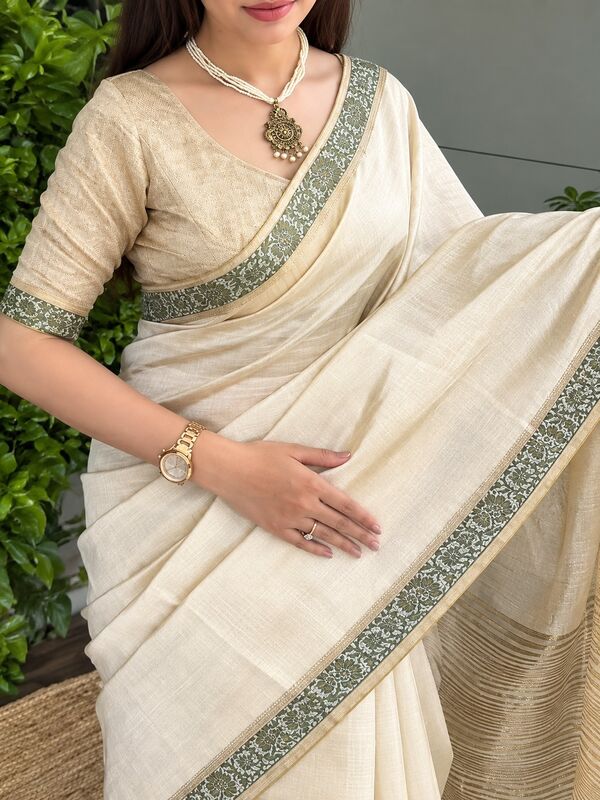 Tusser Cotton Saree