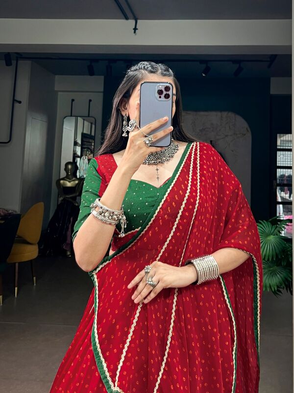 Traditional Bandhej Print Lehenga