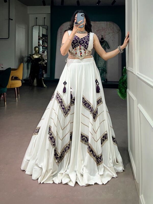 Royal white lehenga