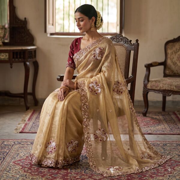 Pure Fandy Sattin Silk Saree