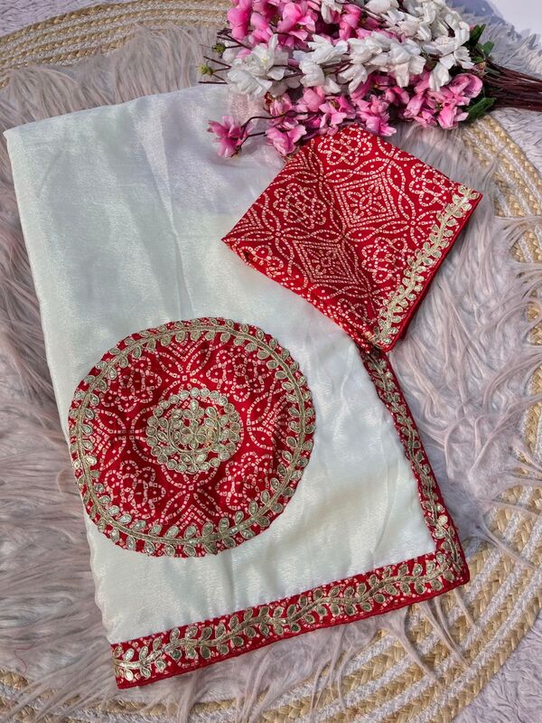 Chinon Saree with bandej blouse