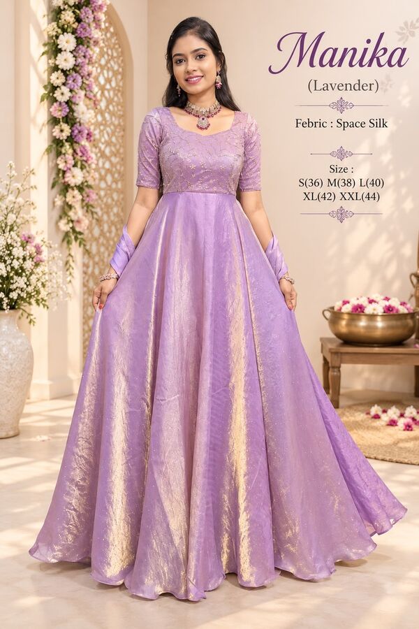 Silk  Anarkali Dress
