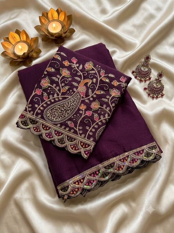 Star Georgette Saree Multi Sequence