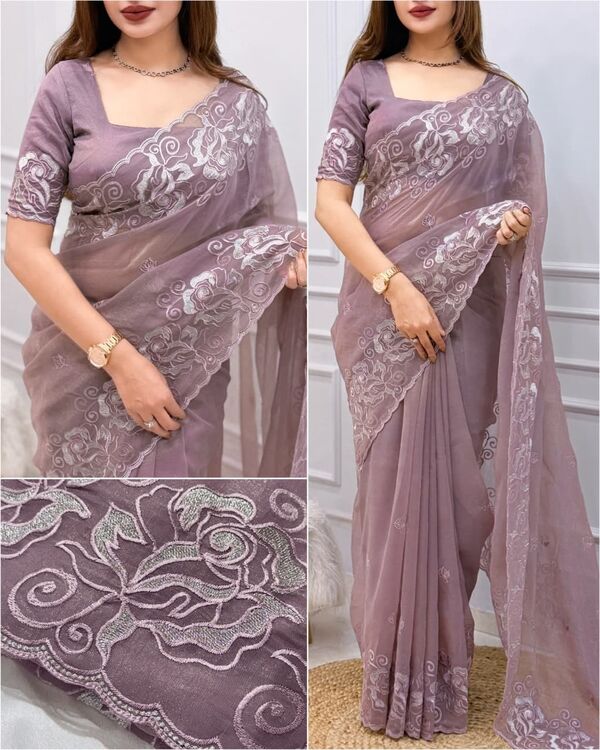 Silver coin Saree